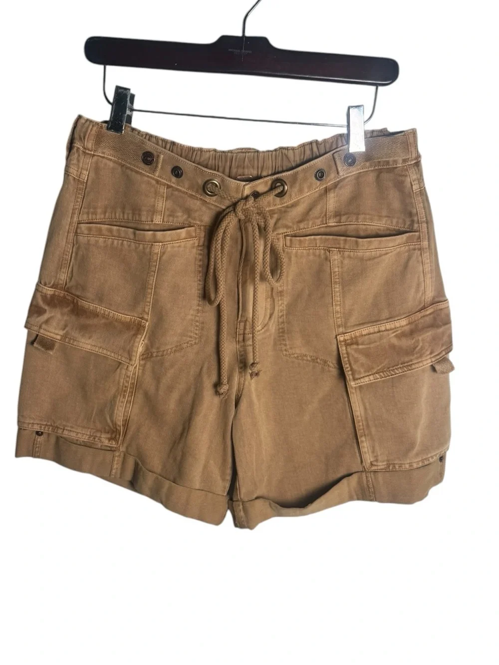 Free People Frankie Washed Shorts Low-Waisted Cargo Lightweight Casual S